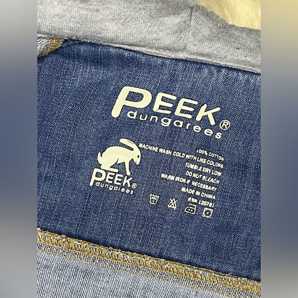 Peek Dungareesdenim Hooded Jacket Sz X Small (2-3) — image 2 of 5